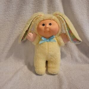 Cabbage Patch Kids Babyland Easter Bunny Yellow Floral Ears Hasbro 1990s vintage